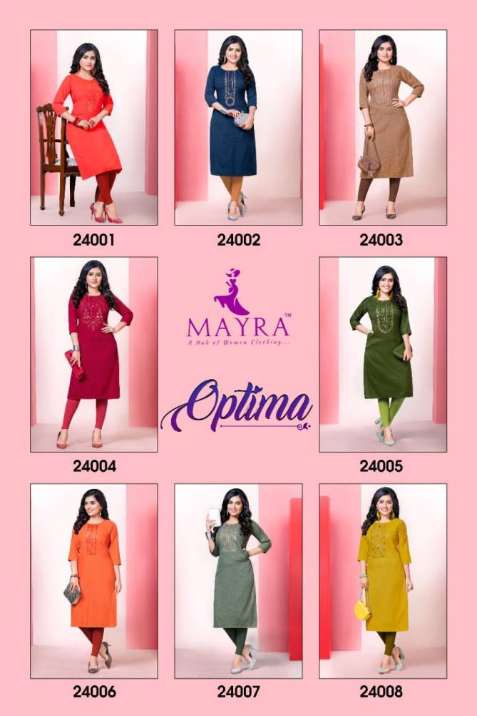 Mayra Optima Rayon Sequence Designer Ethnic Wear Kurtis Collection
